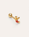 Single Earring Gambita Silver Gold Plated