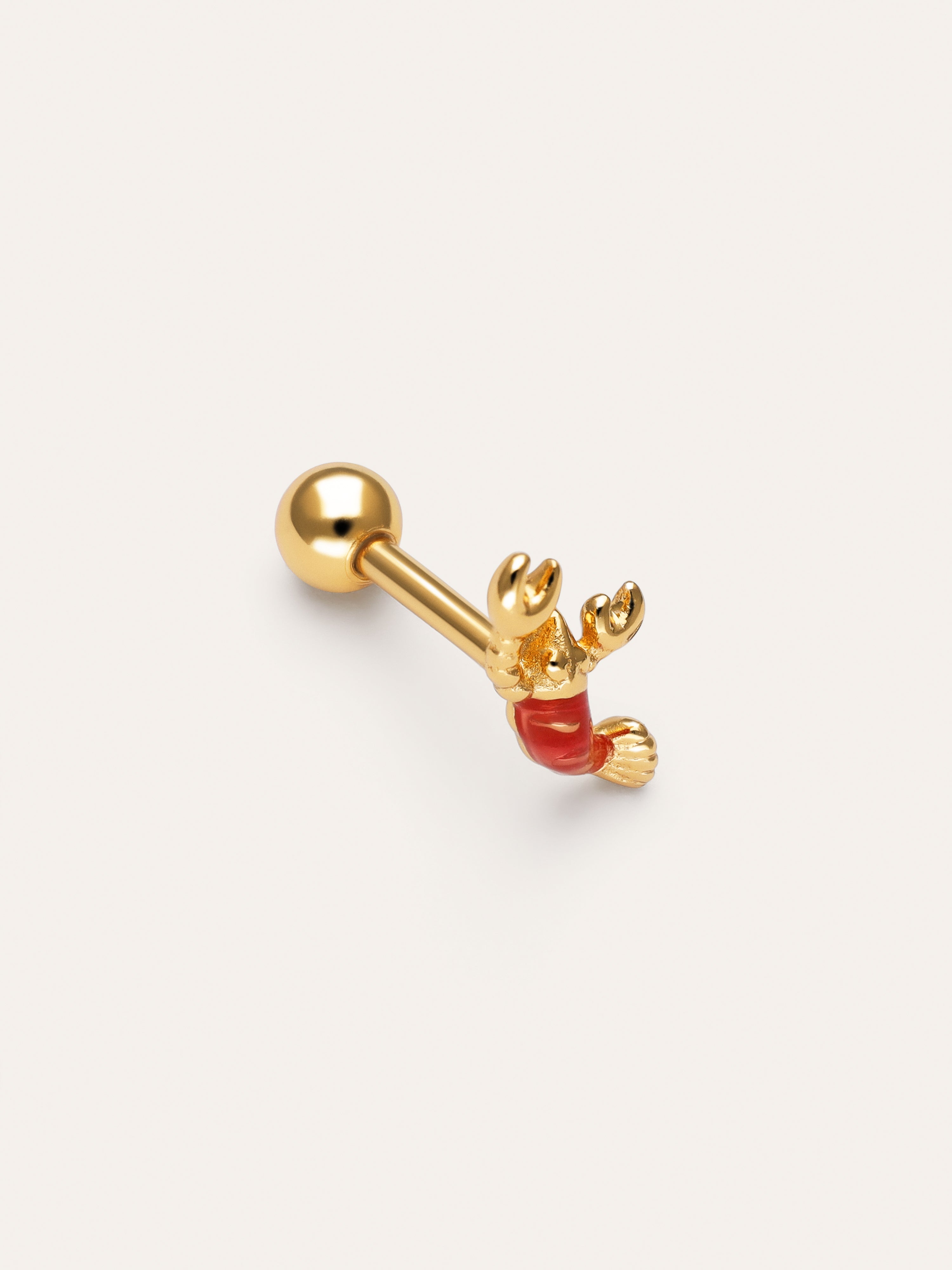 Single Earring Gambita Silver Gold Plated