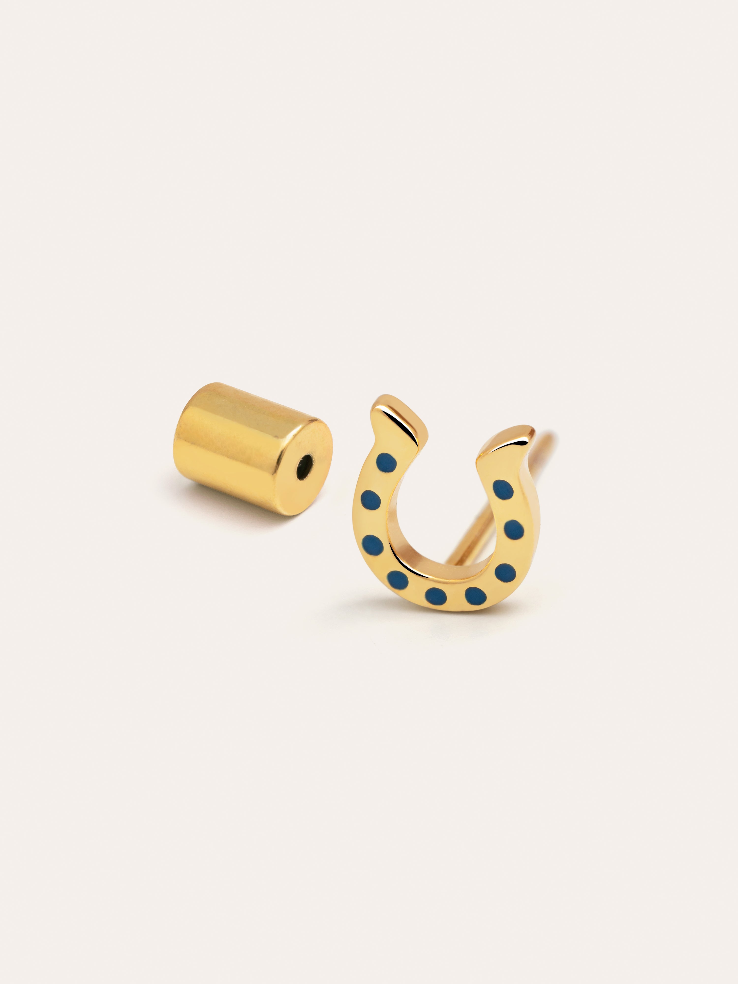 Horseshoe Gold Single Earring 