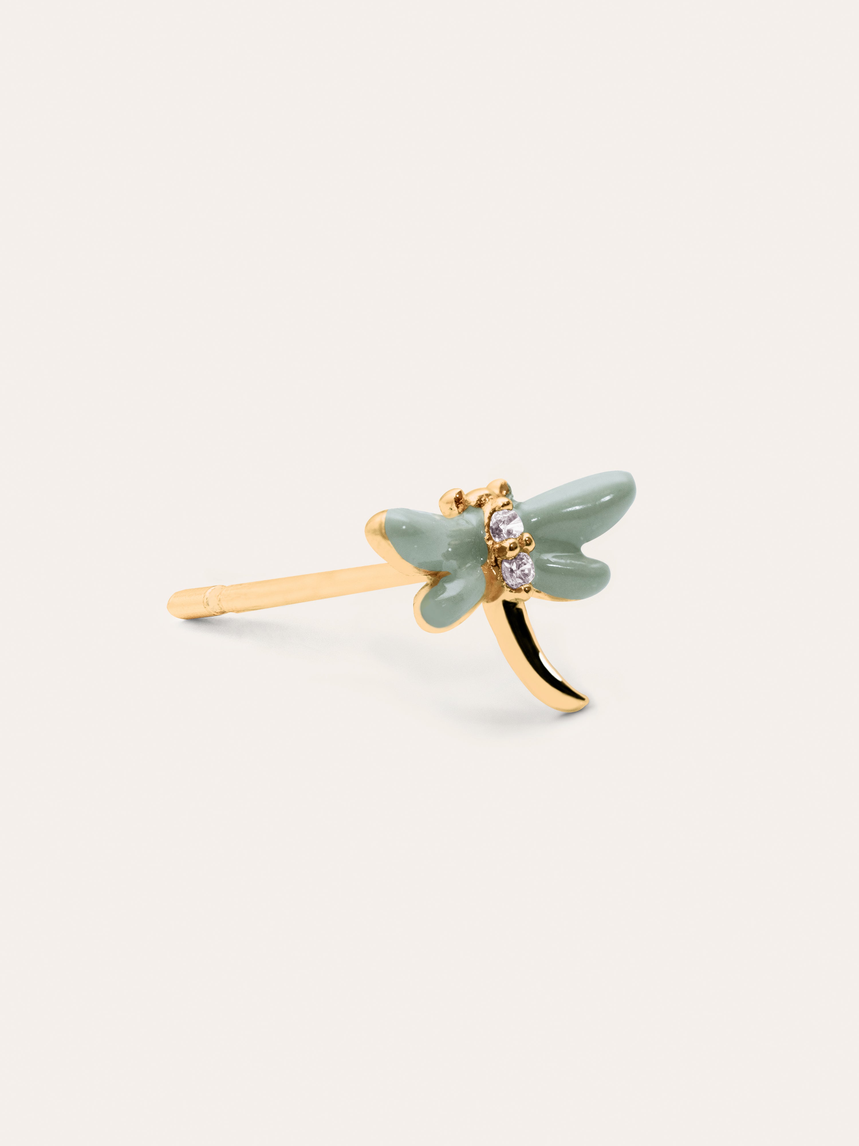 Dragonfly Gold Single Earring