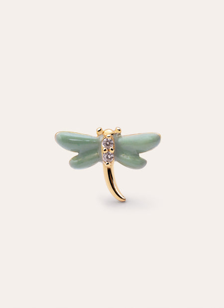 Dragonfly Gold Single Earring