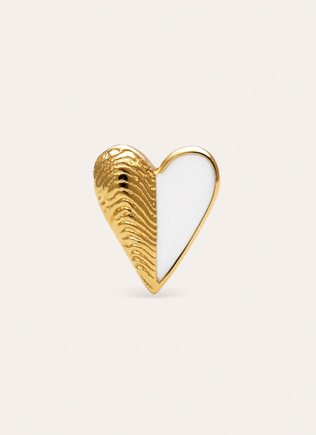 Orecchino Singolo Conchiglia Enamel Placcato Oro