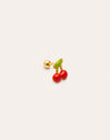 Small Cherry Gold Single Earring 