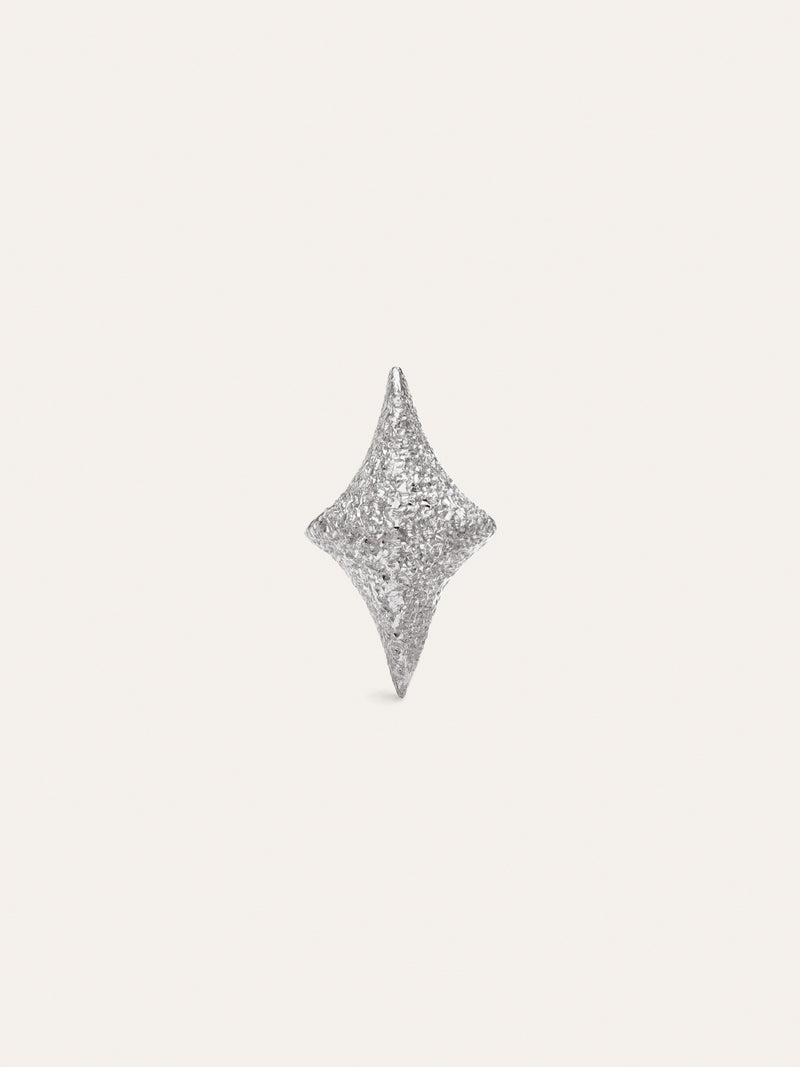 Boucle D’oreille à L’unité Organic Star Spark Argent