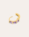 Sia M Lavender Gold Hoop Single Earring