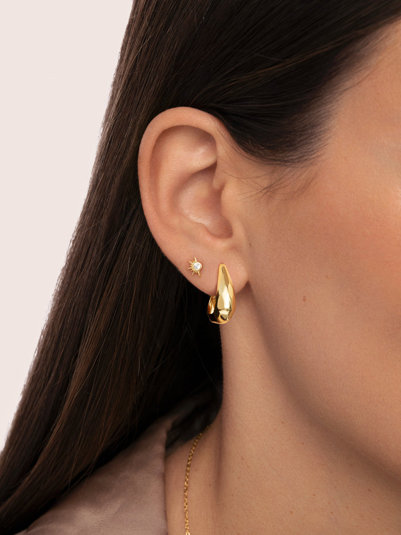 Solar Gold Single Earring