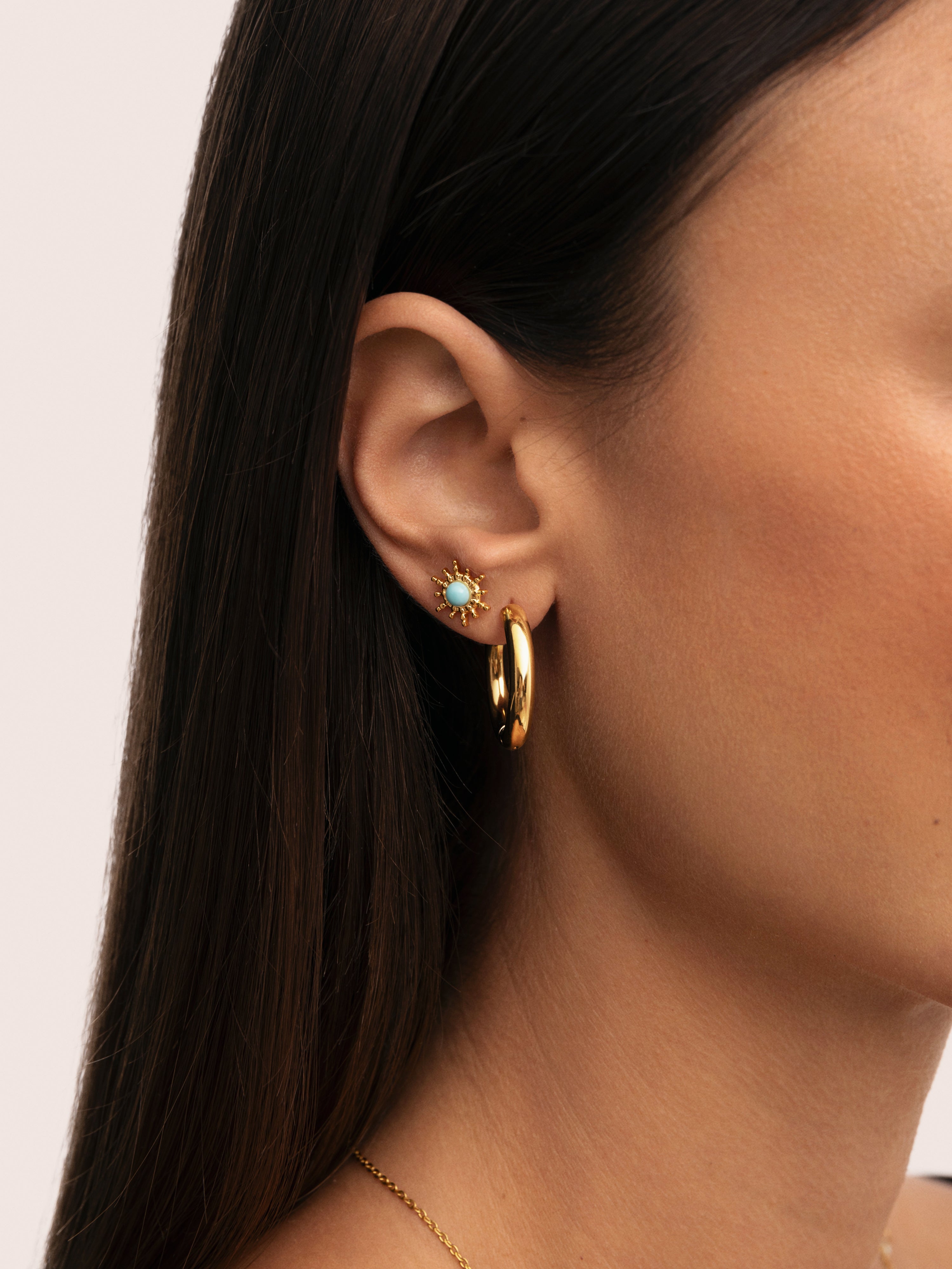 Solea Einzelner Ohrring Edelstahl, vergoldet