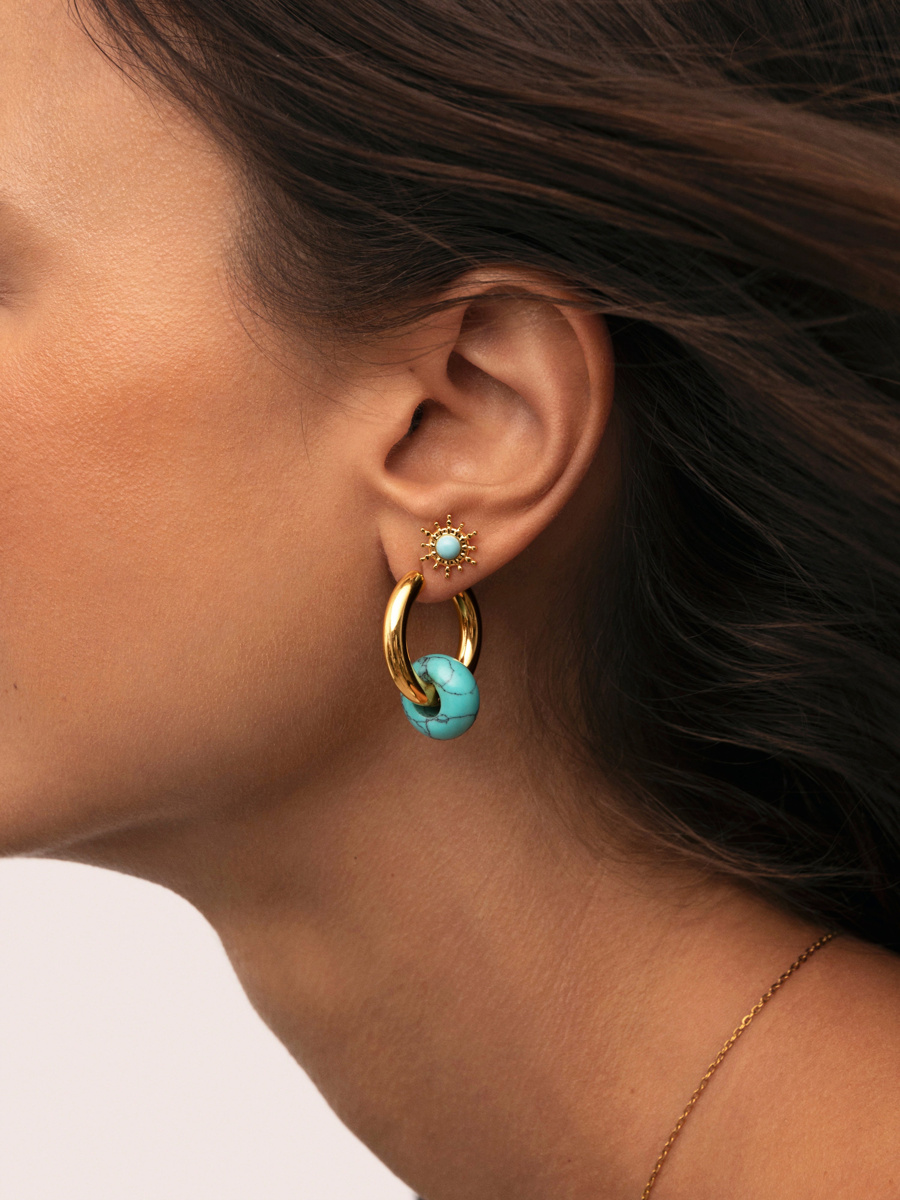 Solea Einzelner Ohrring Edelstahl, vergoldet