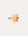 Ship wheel Gold Single Earring