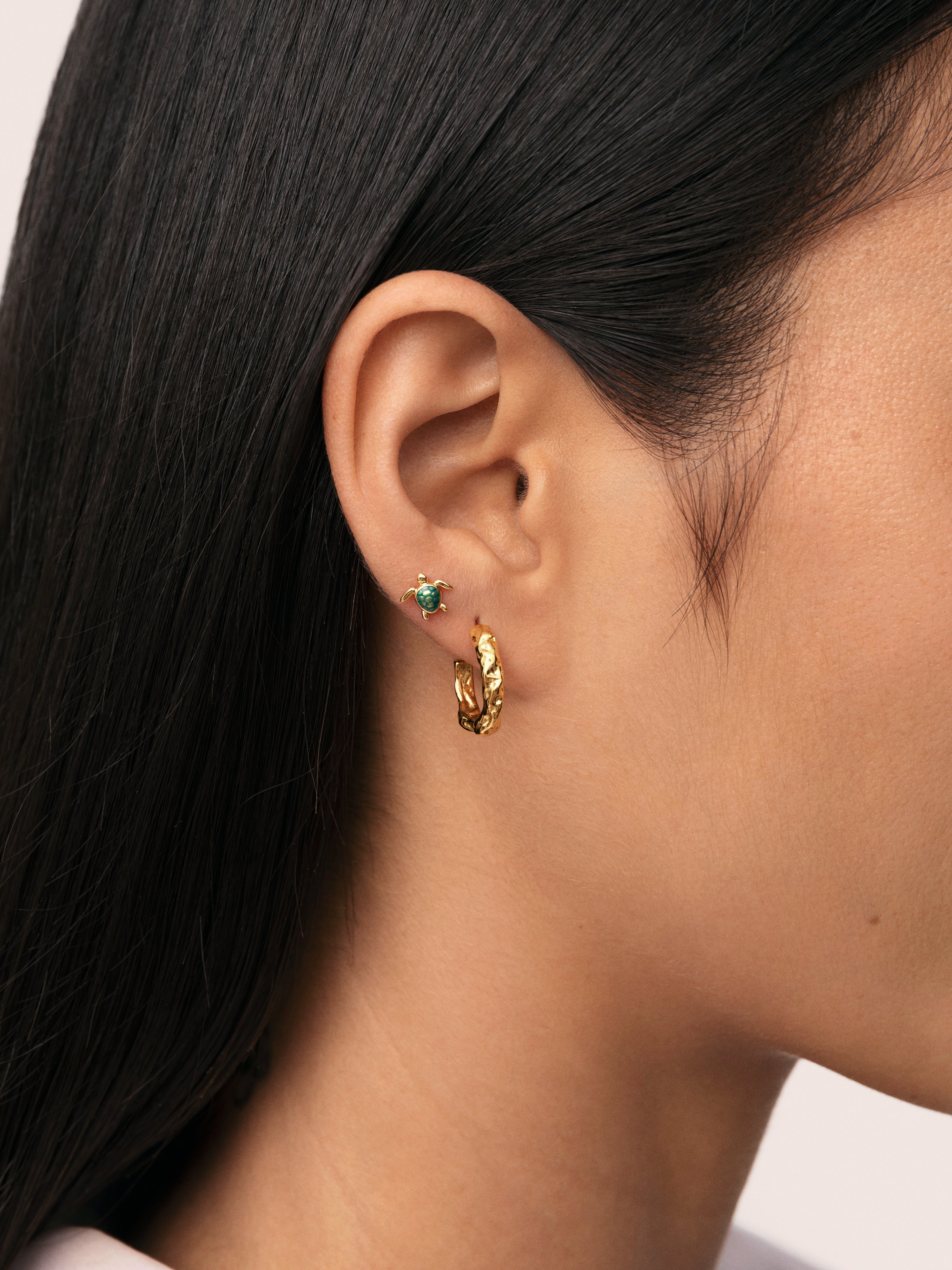 Turtle Gold Single Earring