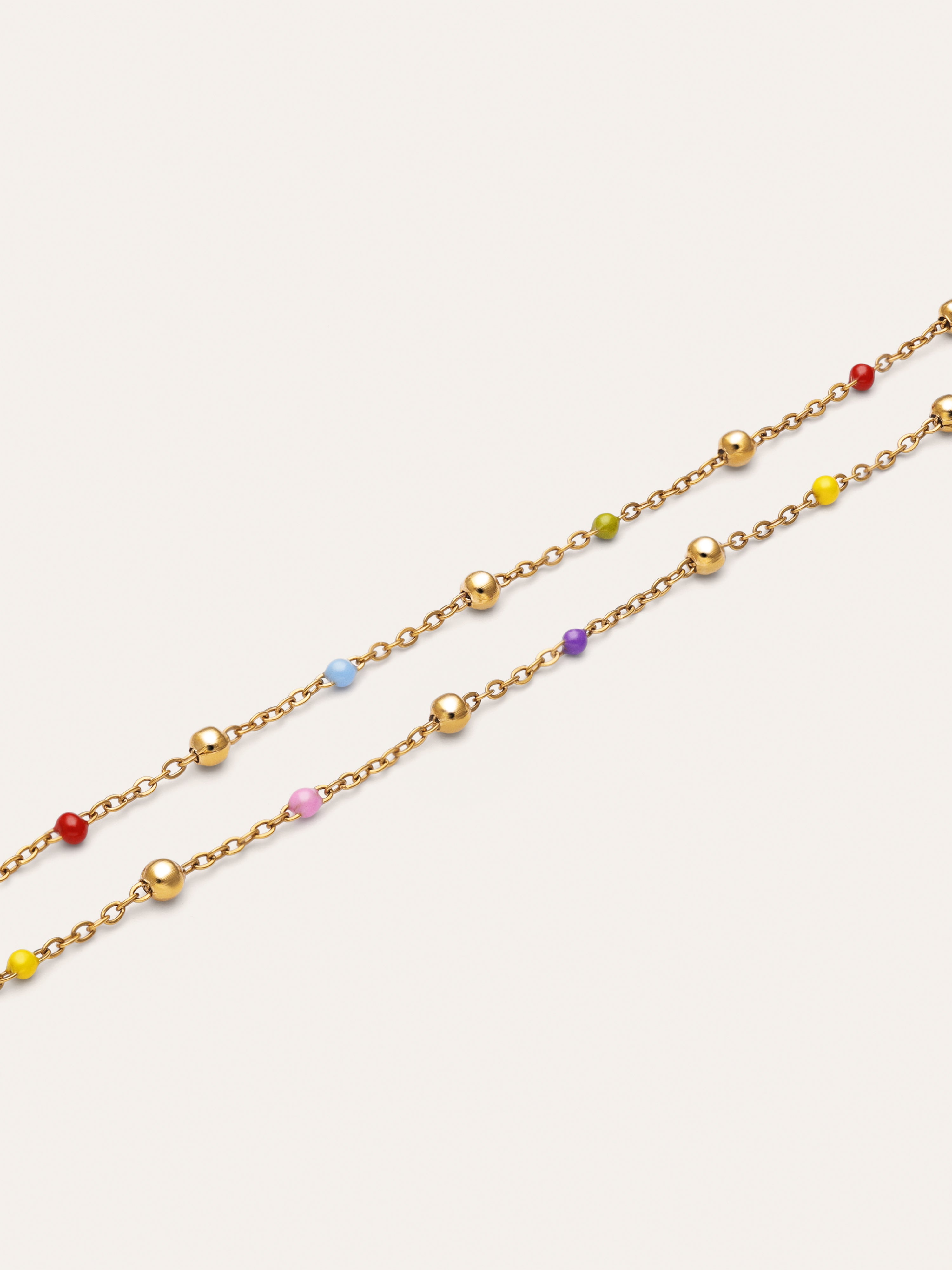 Freundschaftsarmbänder 2er-Set Edelstahl vergoldet