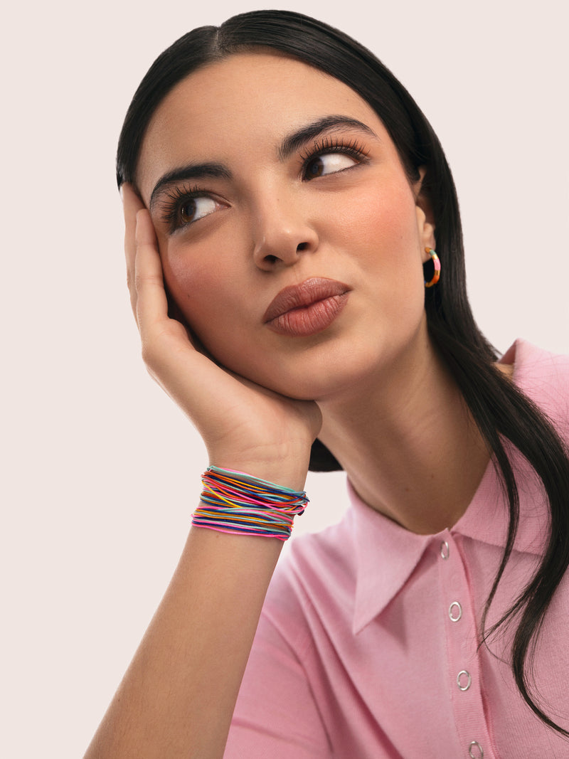 Set 3 Carla Rainbow Armbänder aus Stahl