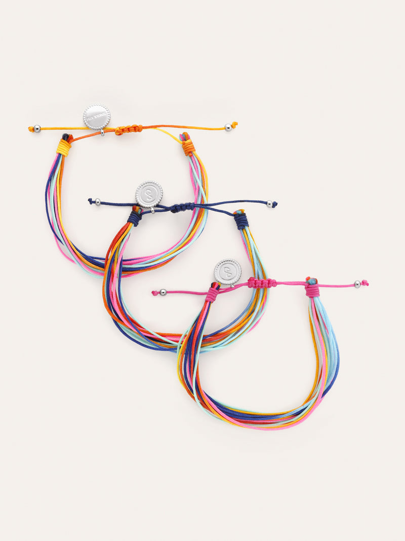 Set 3 Carla Rainbow Armbänder aus Stahl