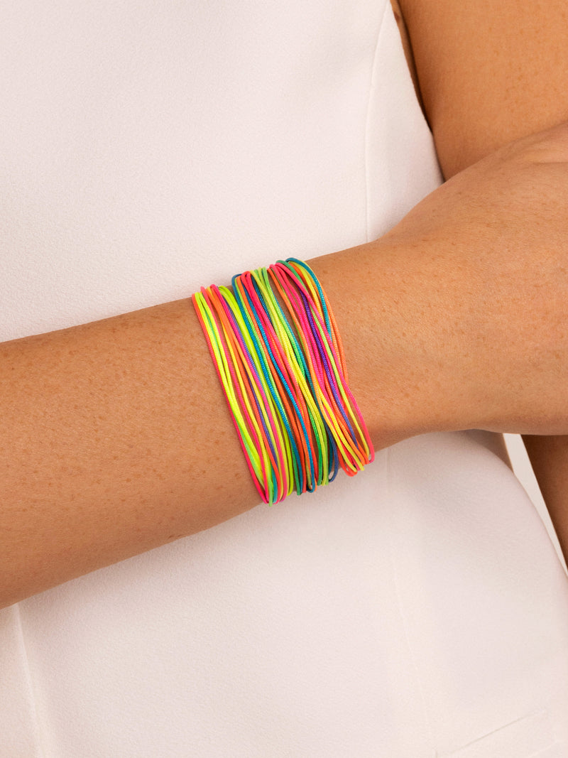 3er-Set Neon Rainbow Fruits Armbänder, Edelstahl