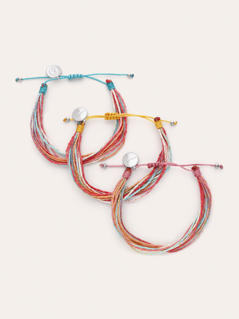Set 3 Rainbow Spark Armbänder aus Stahl