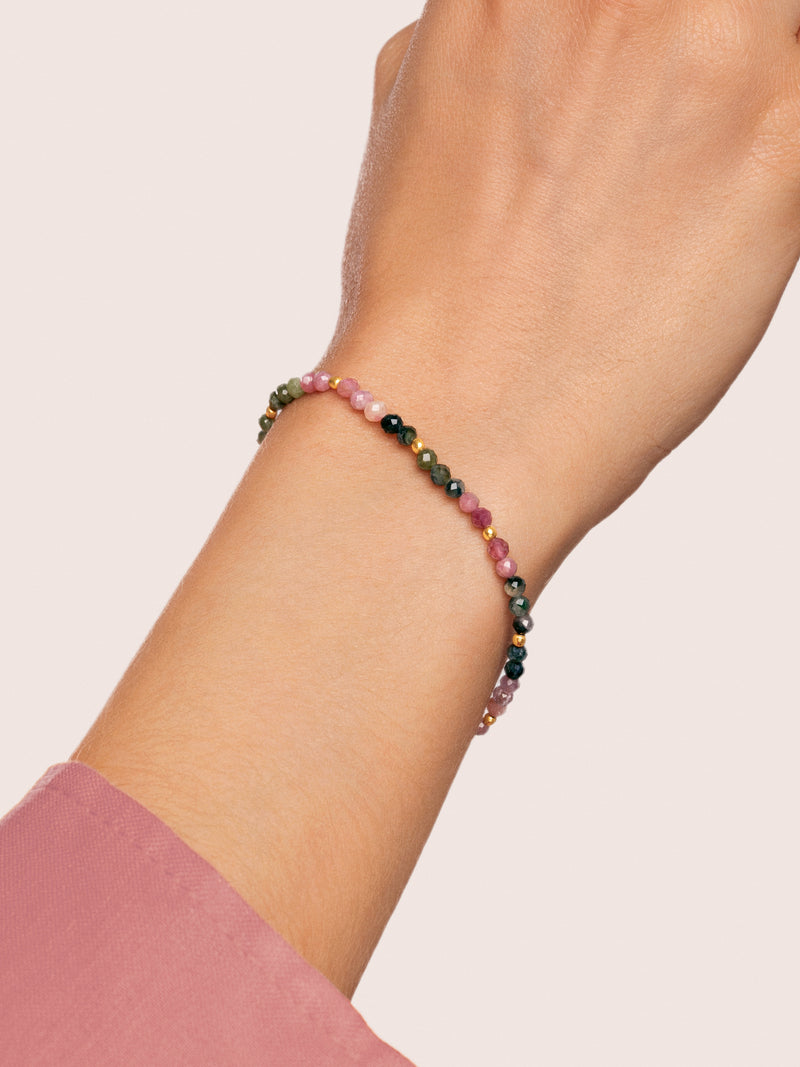 Bracelet Altea Dots Tourmaline Syra Acier Plaqué Or