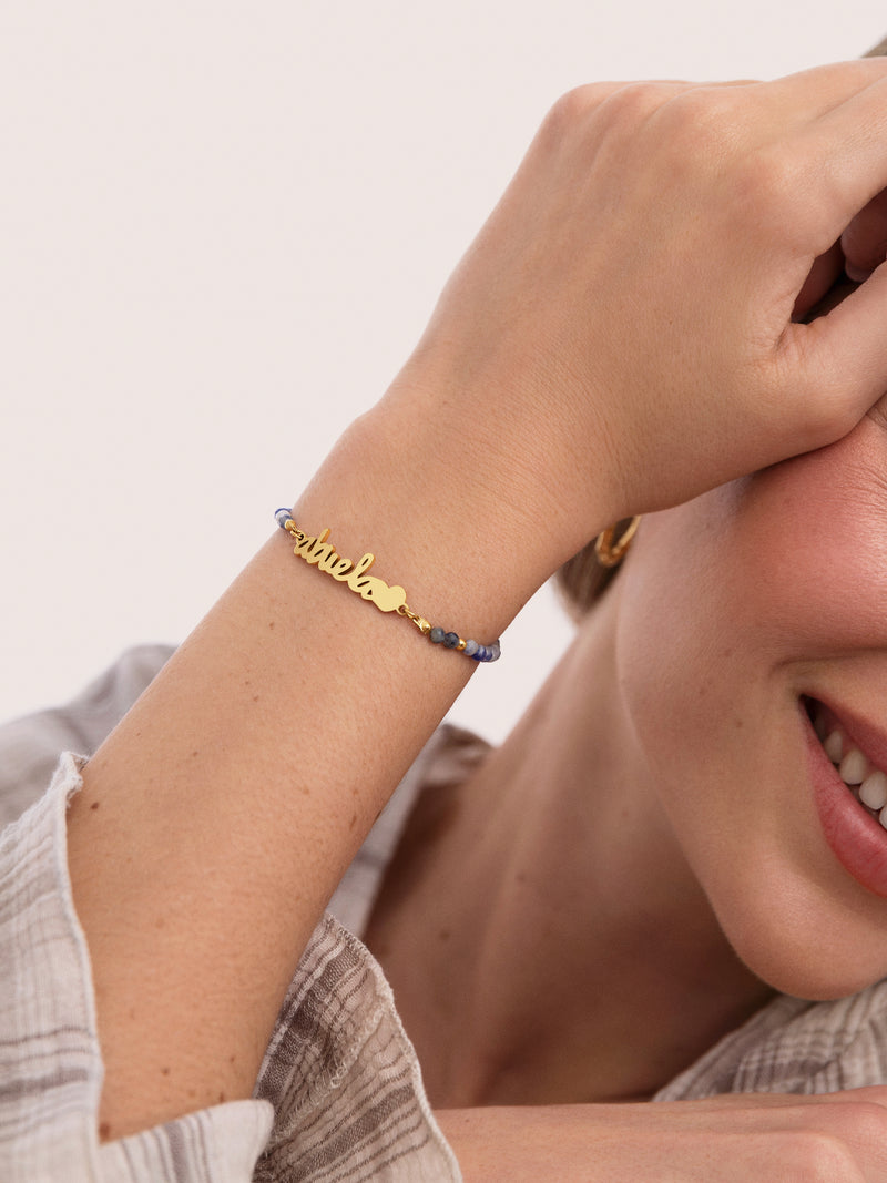 Armband Abuela Heart Kyanit Edelstahl vergoldet