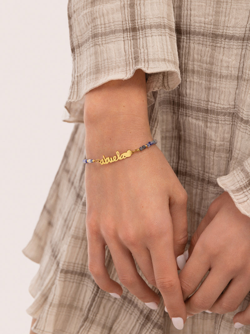 Armband Abuela Heart Kyanit Edelstahl vergoldet