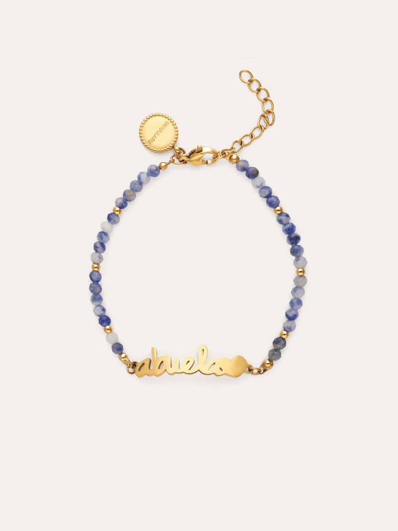 Armband Abuela Heart Kyanit Edelstahl vergoldet