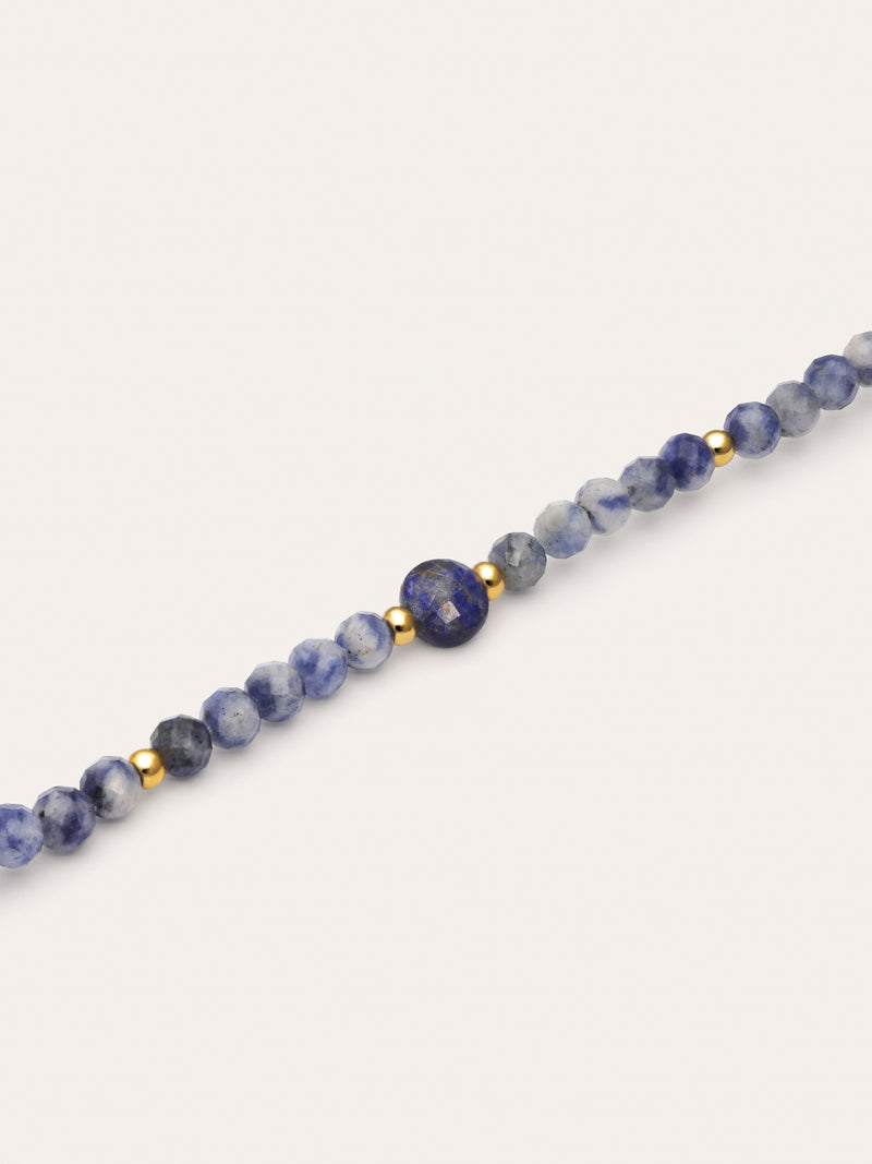 Armband Amulet Kyanit 18kt vergoldet