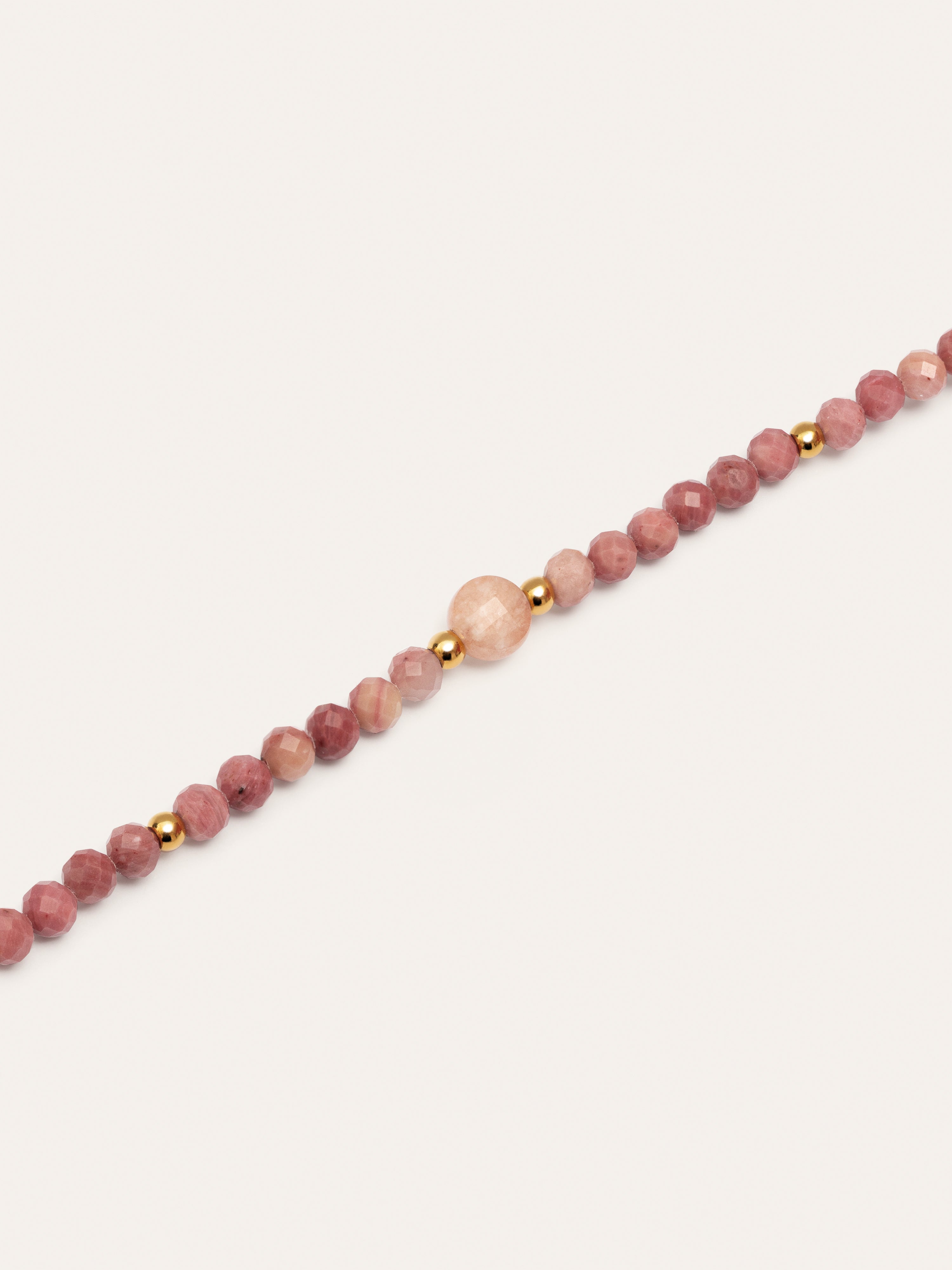 Amulet Rodocrosita Stainless Steel Gold Bracelet