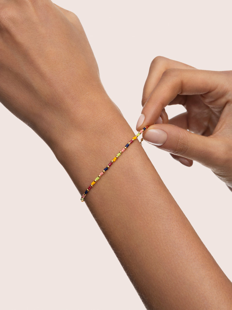 Bracelet Áura Colors Acier Plaqué Or