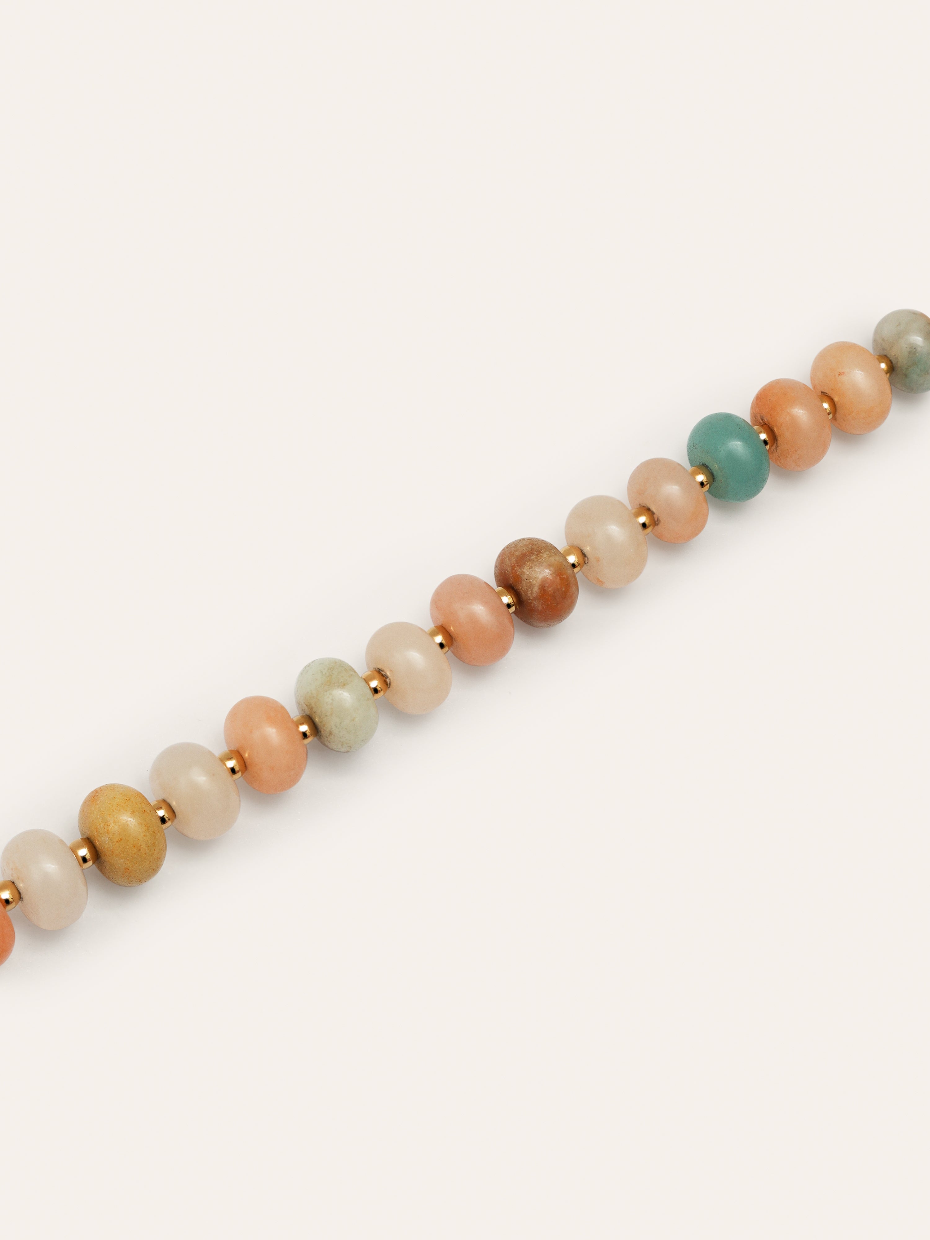 Ambar Stones Stainless Steel Gold Bracelet