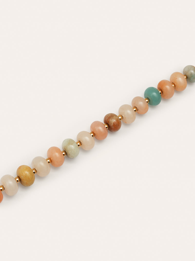 Ambar Stones Stainless Steel Gold Bracelet