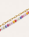 Pulseira Bali Chic Stones Aço Banhada a Ouro