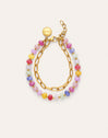 Pulseira Bali Chic Stones Aço Banhada a Ouro