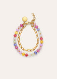 Pulseira Bali Chic Stones Aço Banhada a Ouro
