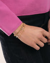 Single Letter armband van staal met gouden plating - vista 4