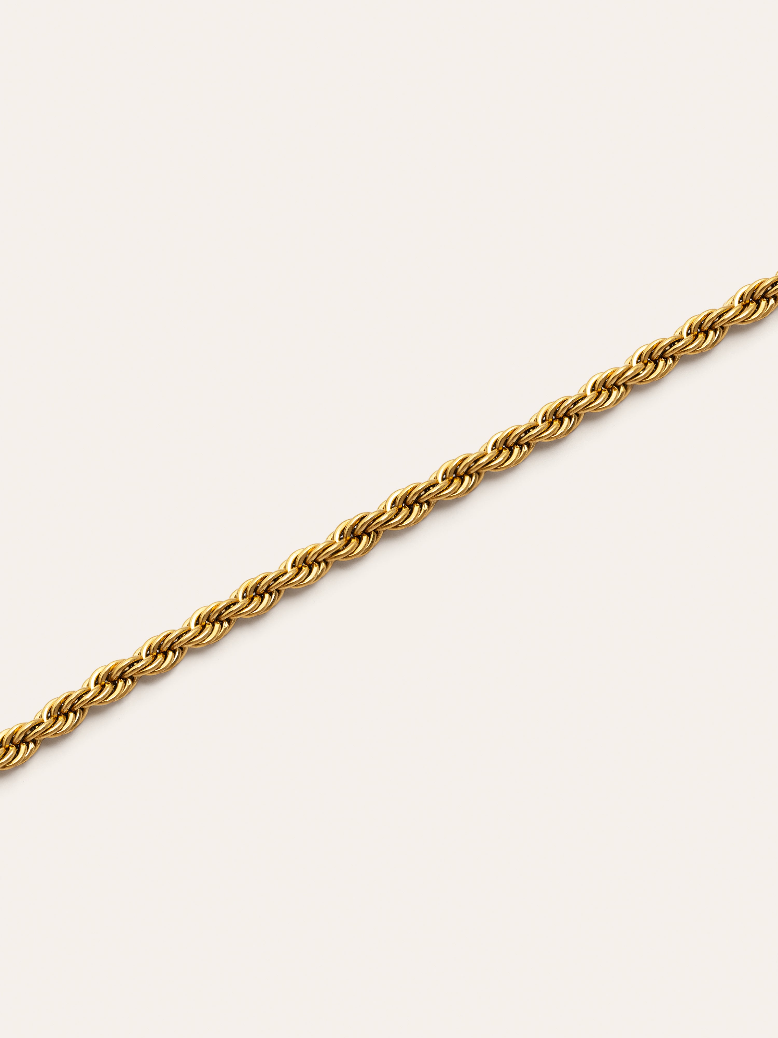 Pulsera Big Cord Acero Baño Oro