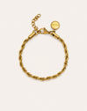 Pulsera Big Cord Acero Baño Oro