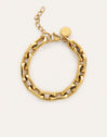 Pulsera Big Link Acero Baño Oro