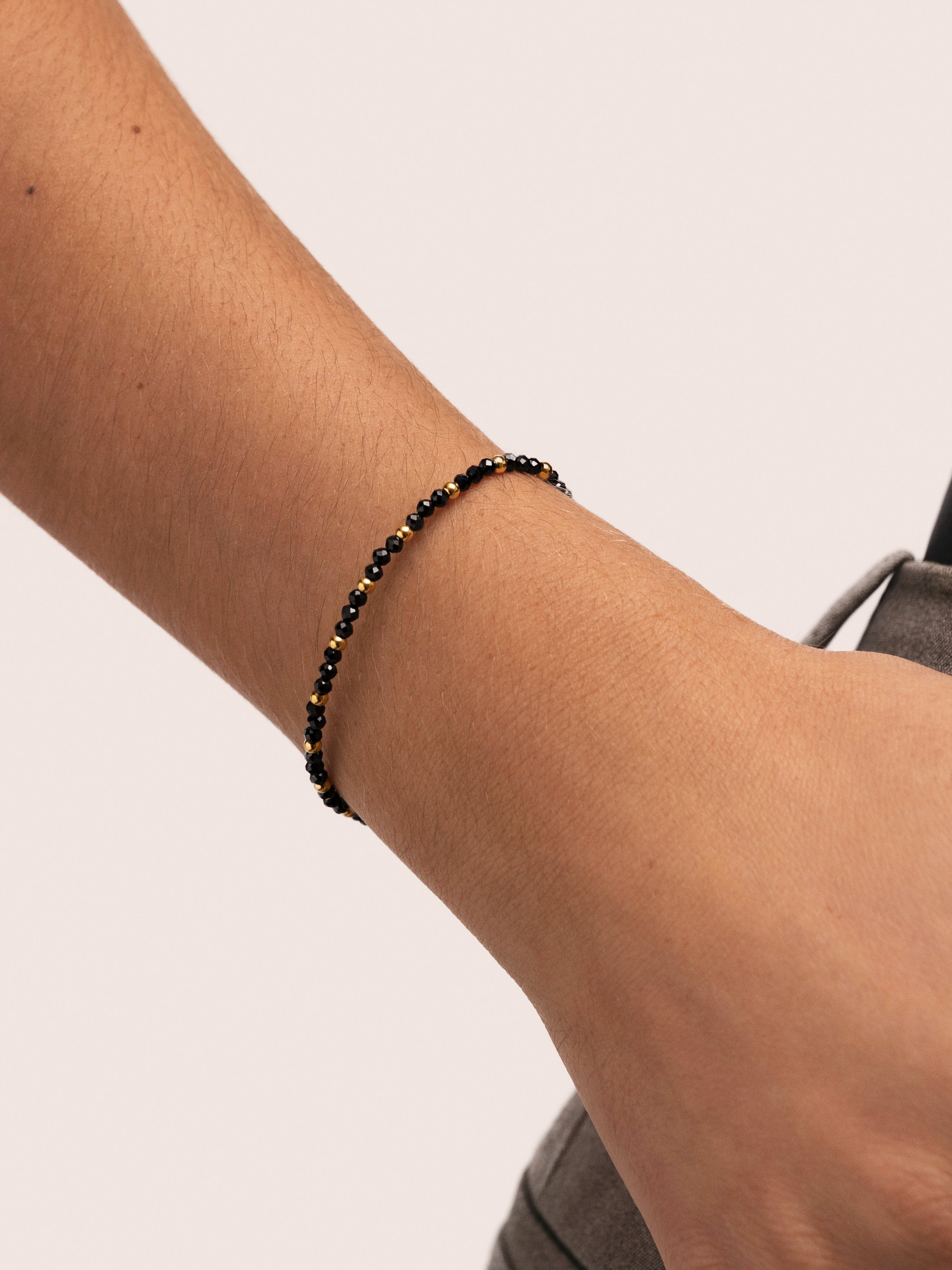 Pulsera Black Noite Acero Baño Oro