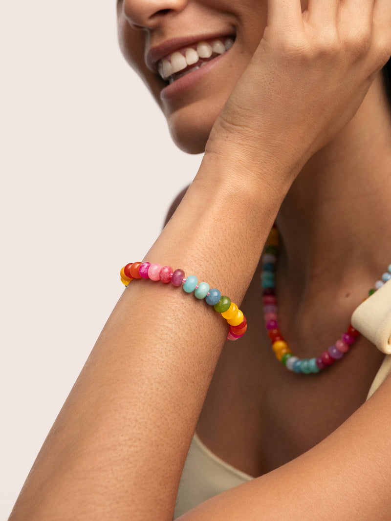Pulsera Bloom Stones Acero Baño Oro