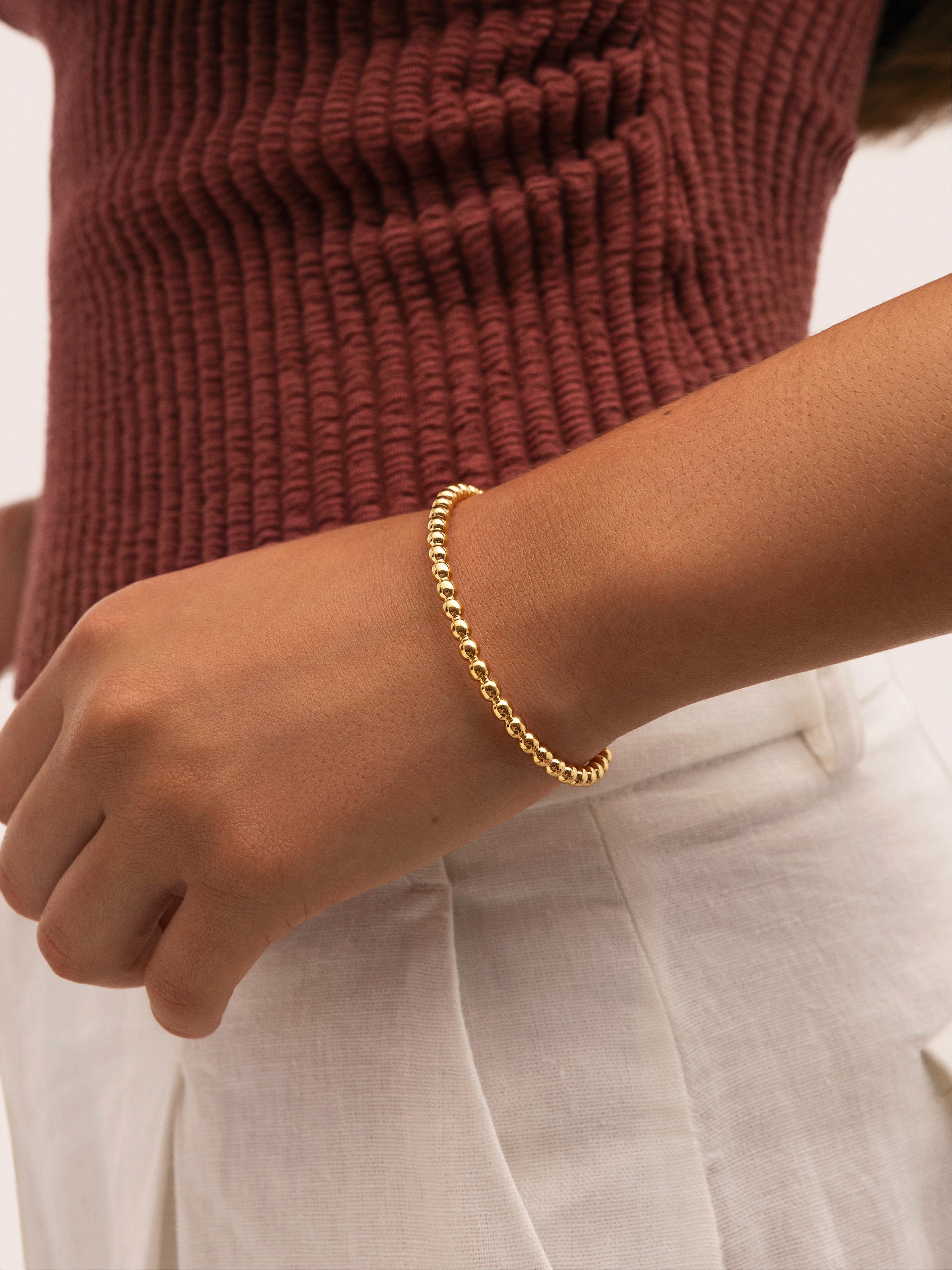 Brazalete Bomb Acero Baño Oro