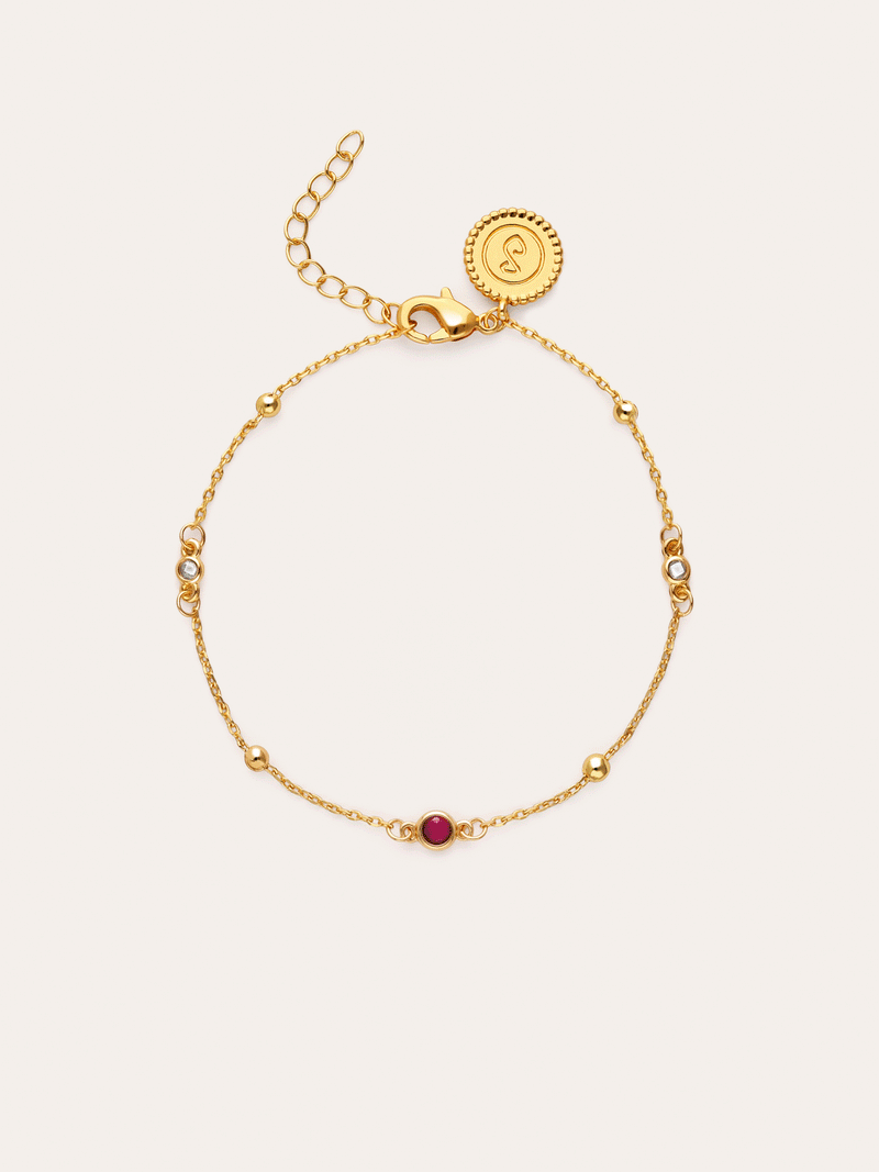 Pulsera Birthstone Baño Oro