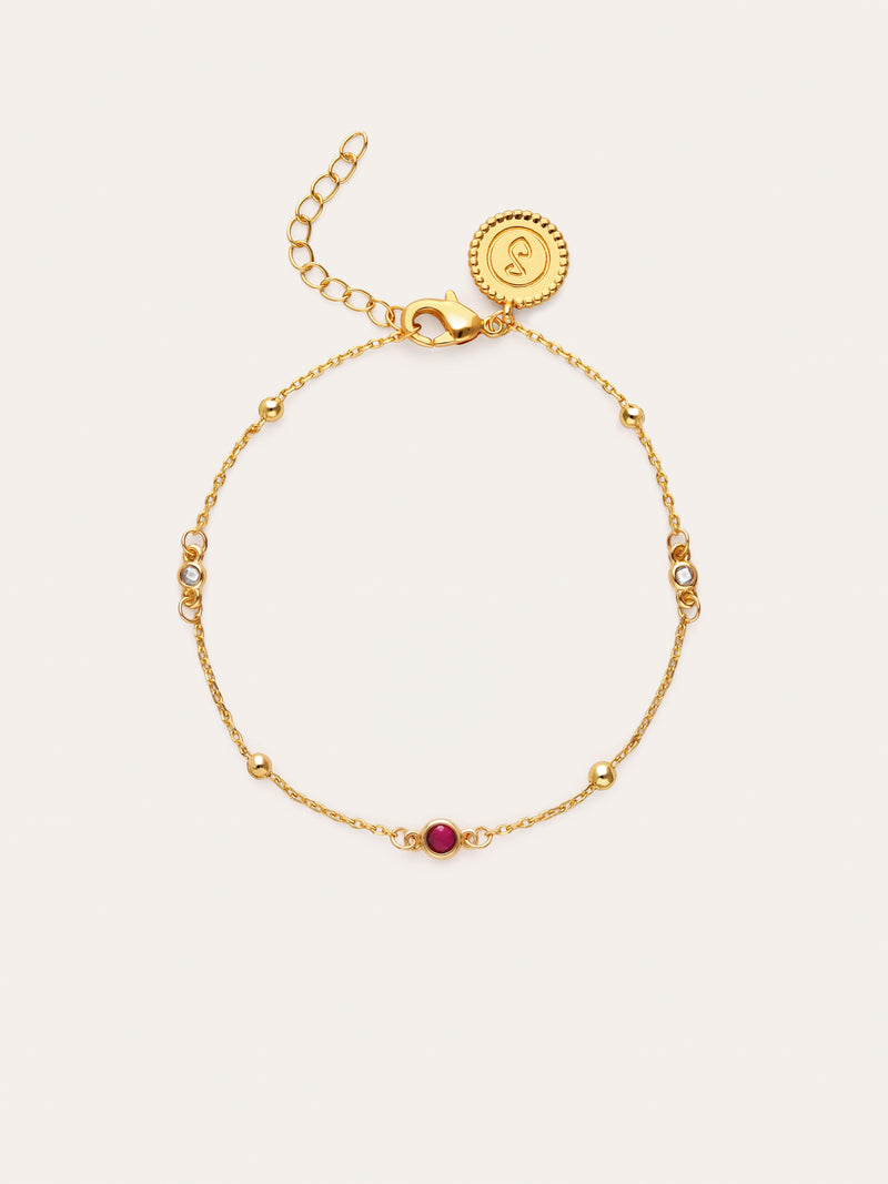 Pulsera Birthstone Baño Oro