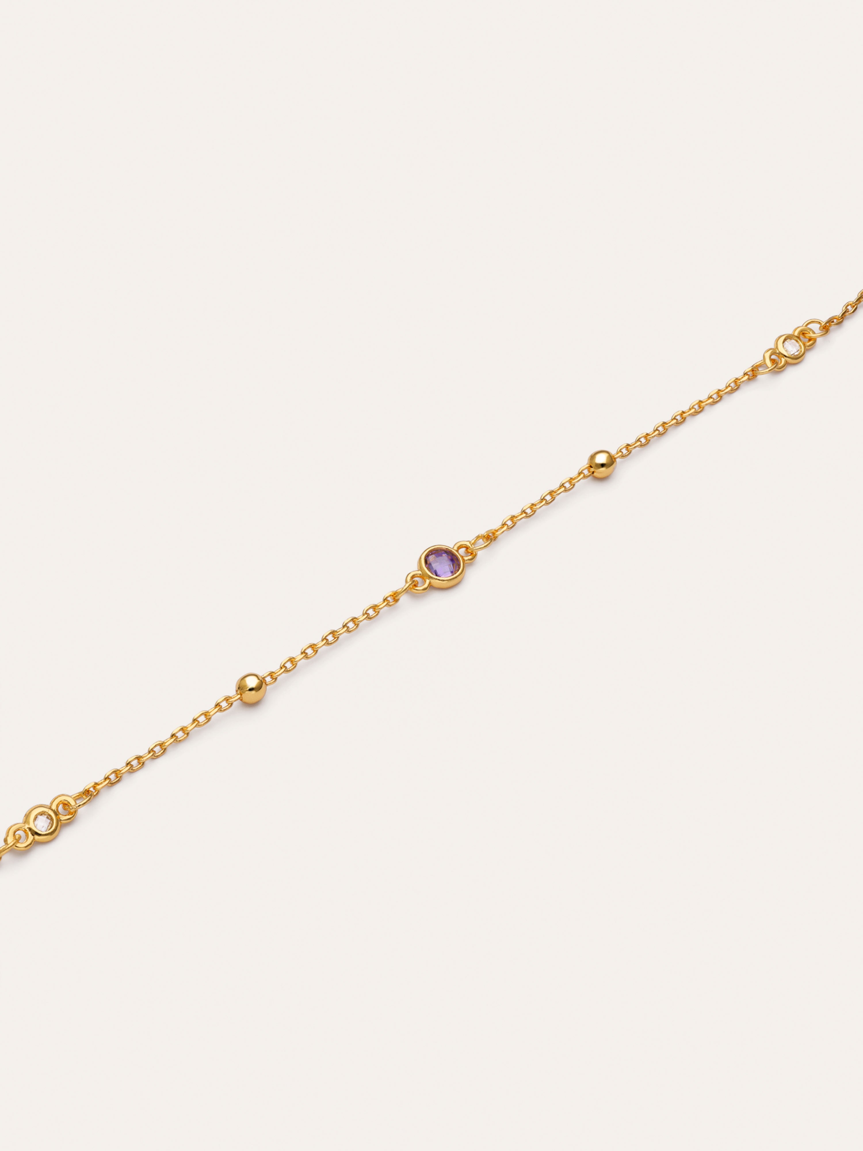 Pulsera Birthstone Baño Oro