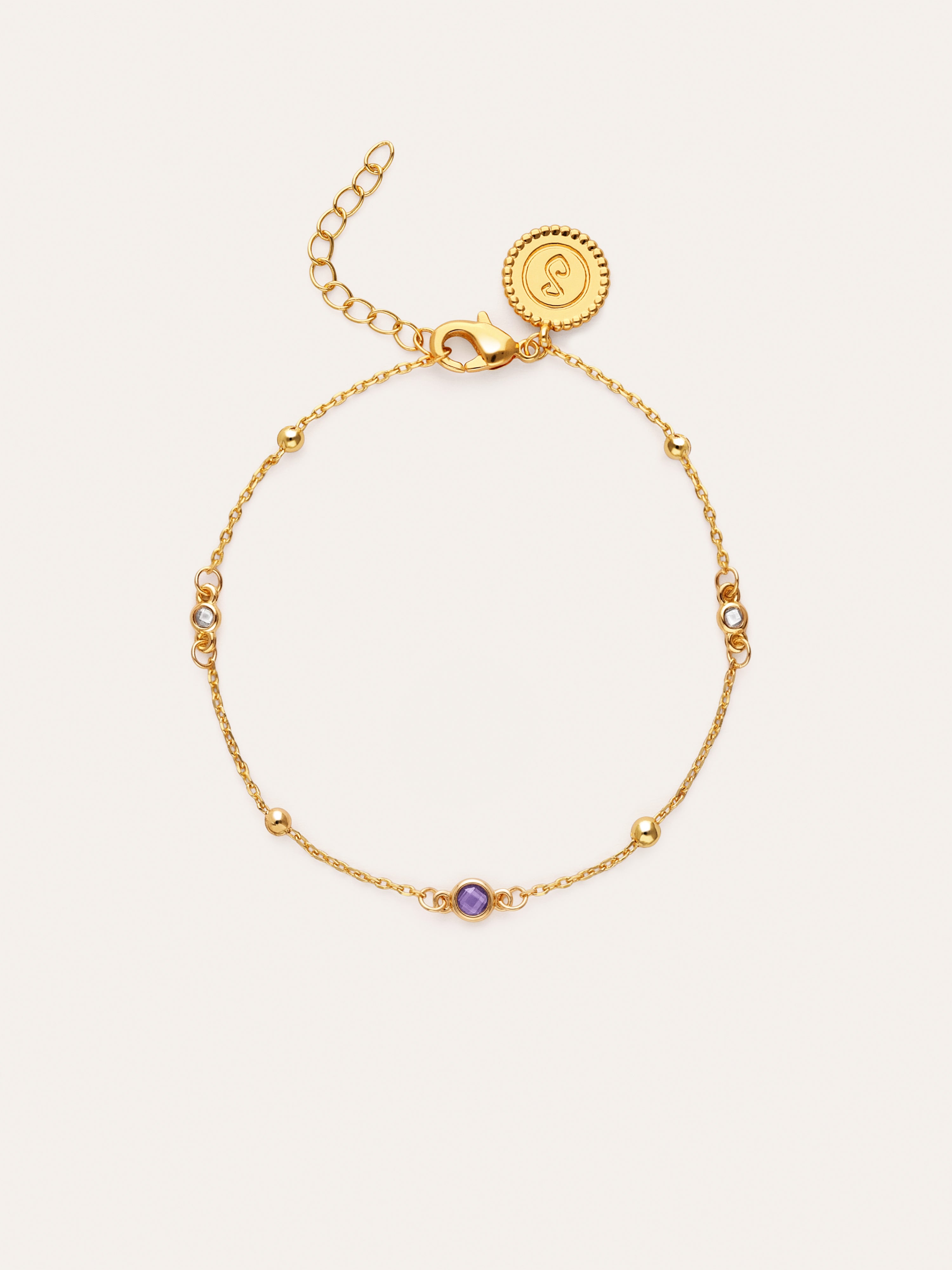 Pulsera Birthstone Baño Oro