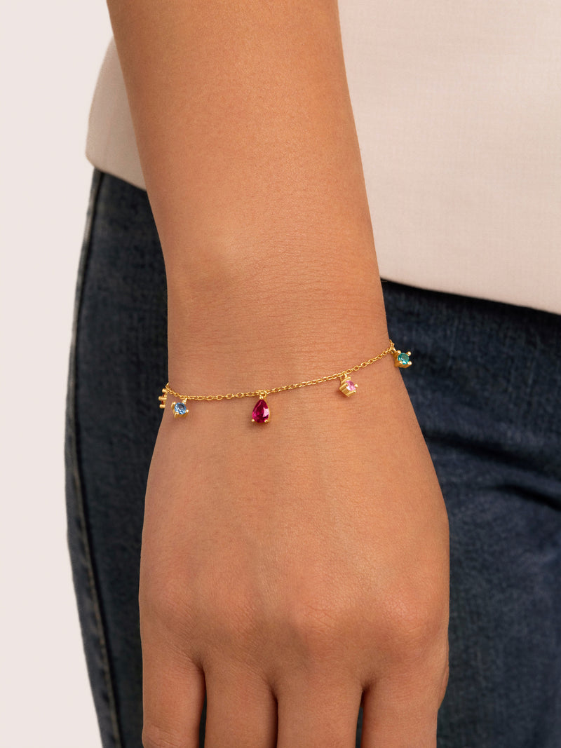 Bracelet Cascade Colors plaqué or