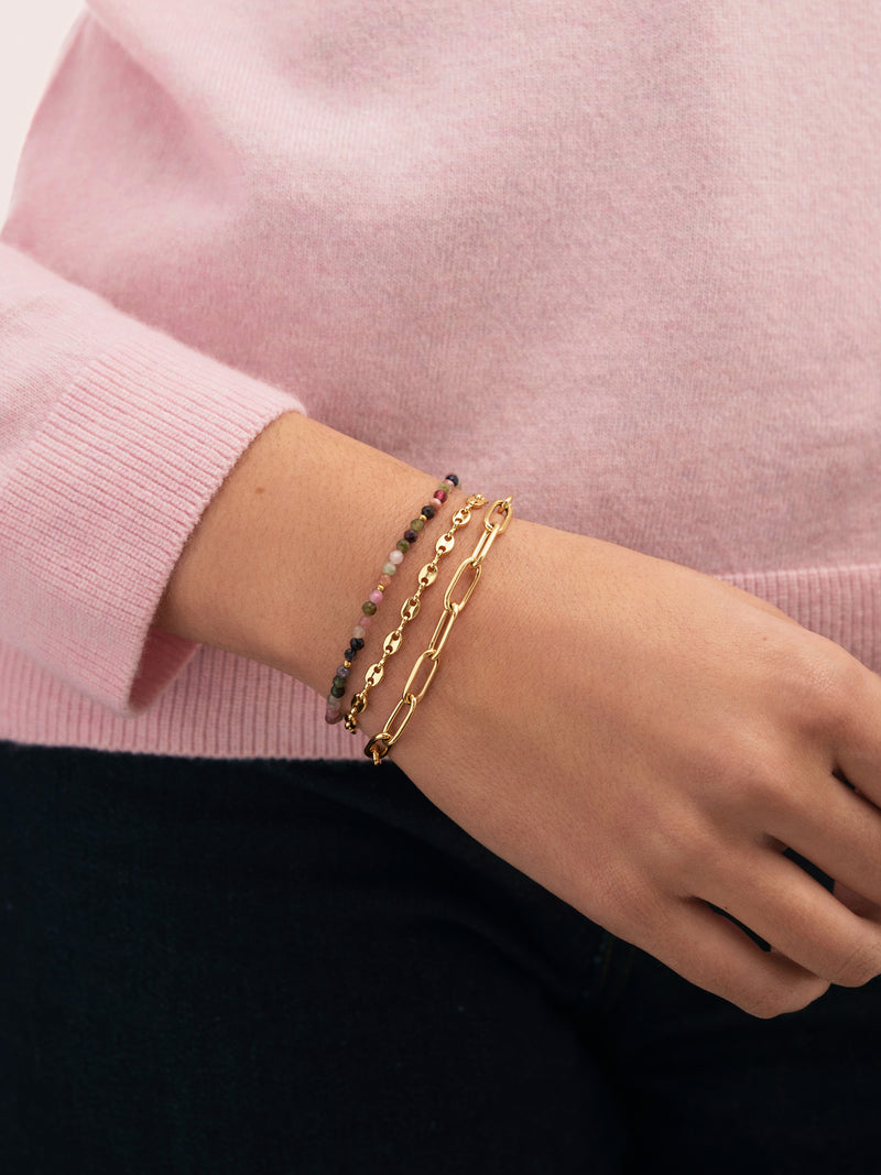 Calabrote Armband Edelstahl, vergoldet 