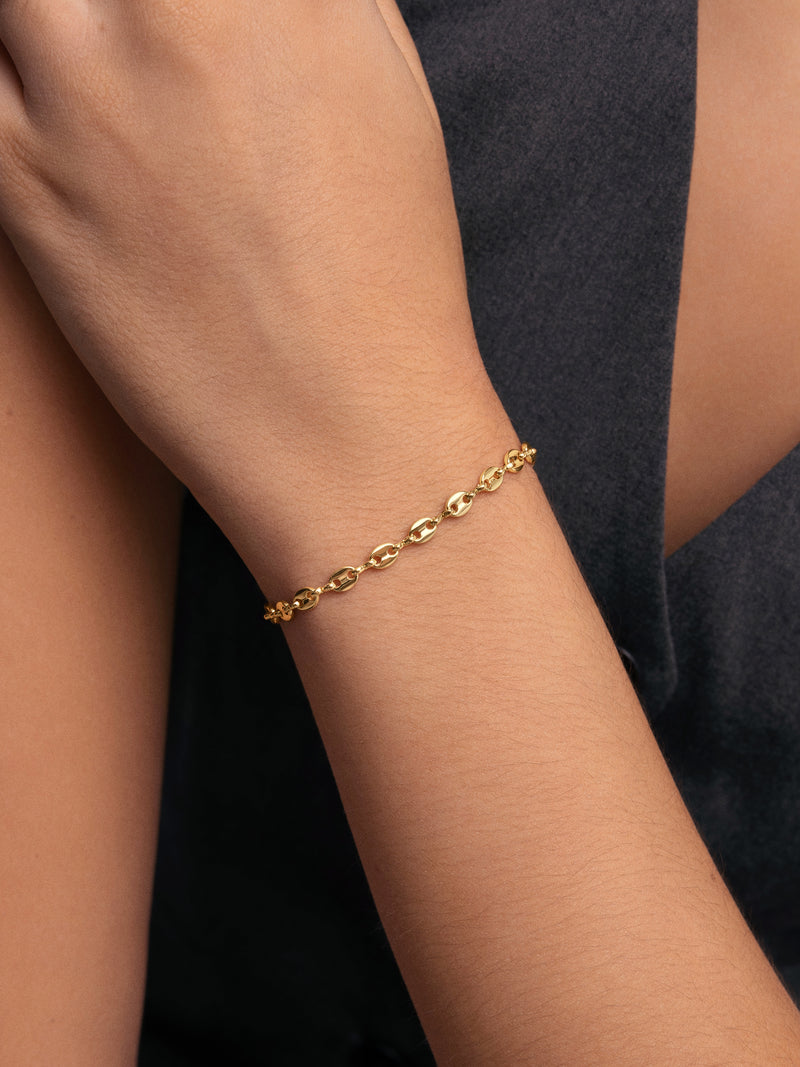 Calabrote Armband Edelstahl, vergoldet 