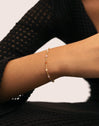 Crystal Colors Sunset Stainless Steel Gold Bracelet
