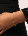 Crystal Colors Sunset Stainless Steel Gold Bracelet