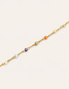 Crystal Colors Sunset Stainless Steel Gold Bracelet