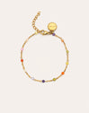 Crystal Colors Sunset Stainless Steel Gold Bracelet