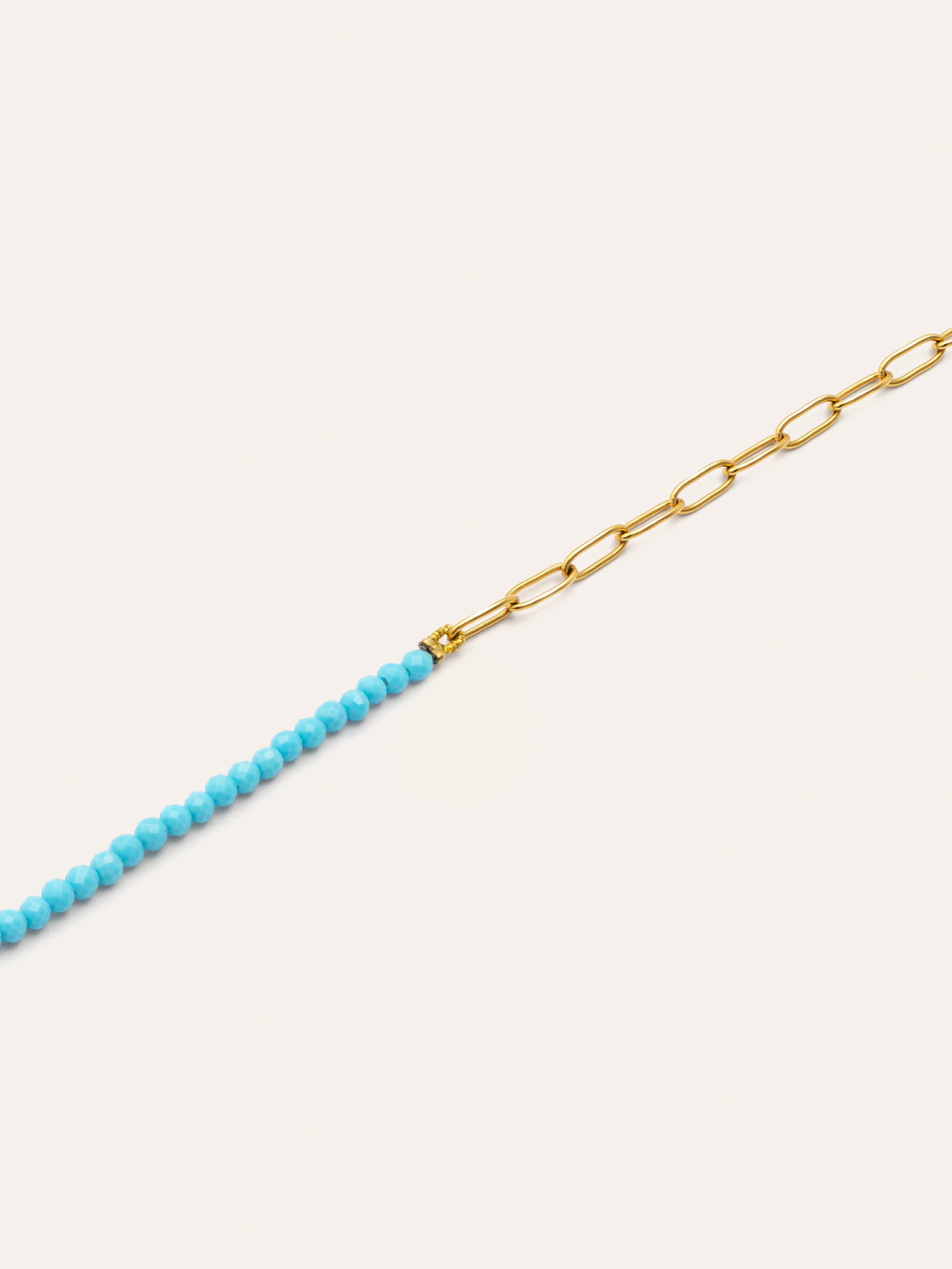 Chic Turquoise Stainless Steel Gold Bracelet